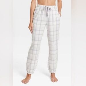 Stars Above Flannel Jogger Pants XXL Plaid Elastic Waist Pockets Drawstr…